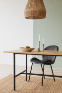 Eettafel \'Line\' - Eik/Zwart 160x90cm