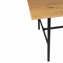 Eettafel \'Line\' - Eik/Zwart 160x90cm