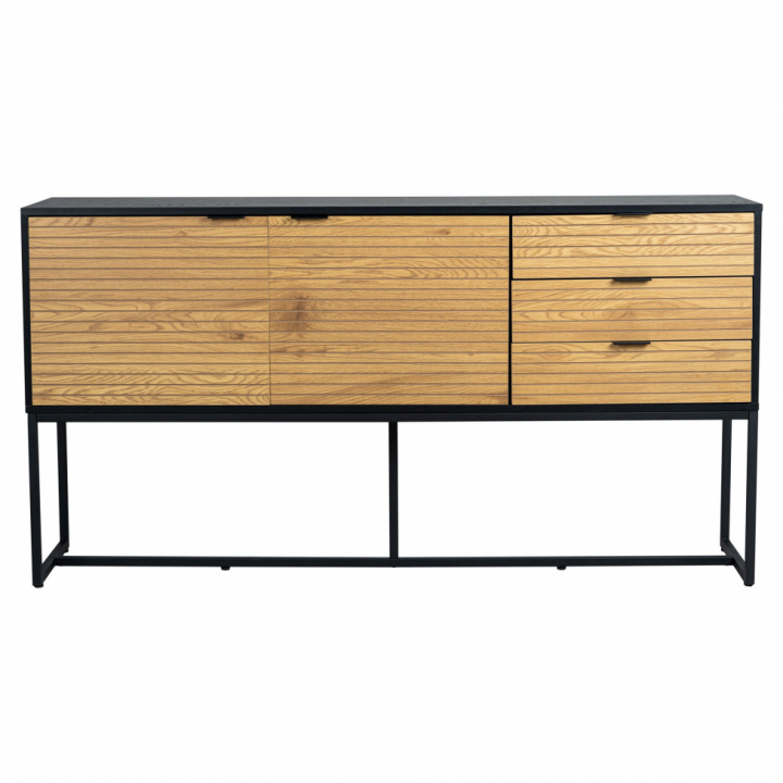 Sideboard \'Line\' - Eik/Zwart in de groep Meubels / Planken & opslag / Sideboards bij Reforma (LINESB02)