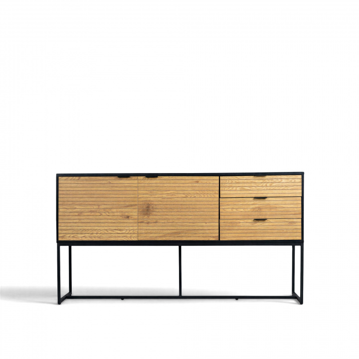 Sideboard \'Line\' - Eik/Zwart in de groep Meubels / Planken & opslag / Sideboards bij Reforma (LINESB02)