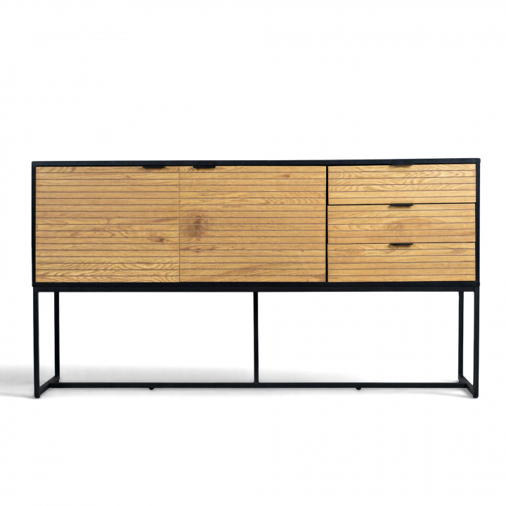 Sideboard \'Line\' - Eik/Zwart in de groep Meubels / Planken & opslag / Sideboards bij Reforma (LINESB02)