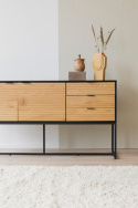 Sideboard \'Line\' - Eik/Zwart