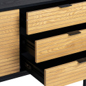 Sideboard \'Line\' - Eik/Zwart