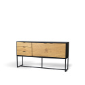 Sideboard \'Line\' - Eik/Zwart