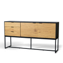 Sideboard \'Line\' - Eik/Zwart