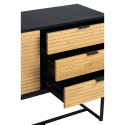 Sideboard \'Line\' - Eik/Zwart