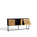 Sideboard \'Line\' - Eik/Zwart