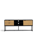 TV-meubel \'Line\' - Eik/Zwart