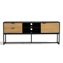 TV-meubel \'Line\' - Eik/Zwart