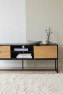 TV-meubel \'Line\' - Eik/Zwart