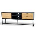 TV-meubel \'Line\' - Eik/Zwart