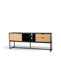 TV-meubel \'Line\' - Eik/Zwart