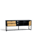 TV-meubel \'Line\' - Eik/Zwart