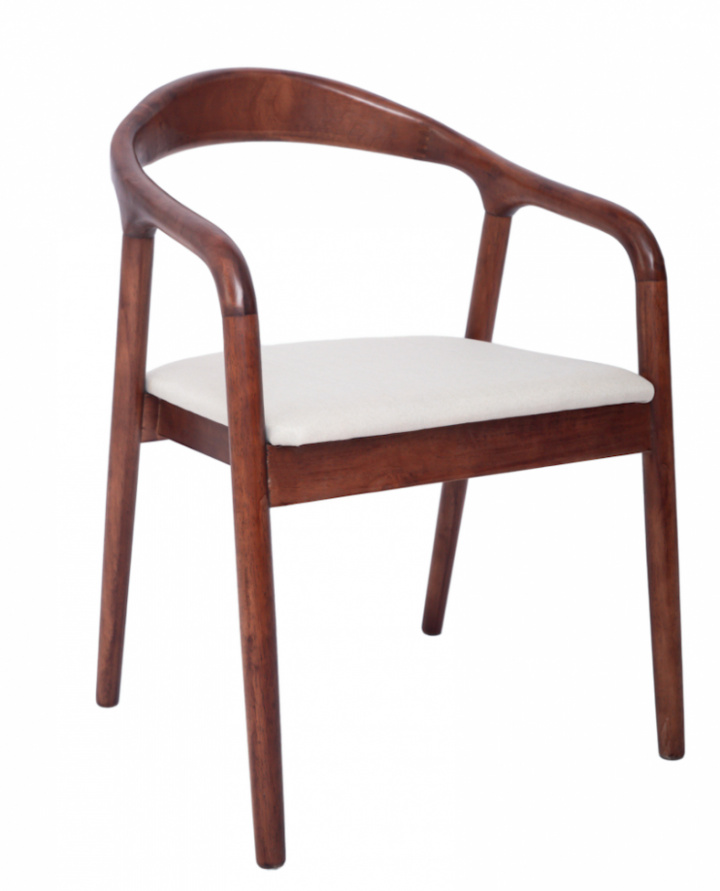 Armstoel \'Aspa\' - Donkerbruin/Beige in de groep Meubels / Zitmeubels / Stoelen bij Reforma (LINK-SM11-dark-beige)