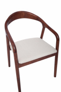 Armstoel \'Aspa\' - Donkerbruin/Beige
