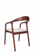 Armstoel \'Aspa\' - Donkerbruin/Beige