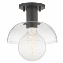 Plafondlamp \'Glass Shade\' - Zwart