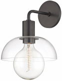 Wandlamp \'Glass Shade\' - Zwart