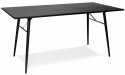 Eettafel \'Lux\' 160x90cm - Zwart/Messing