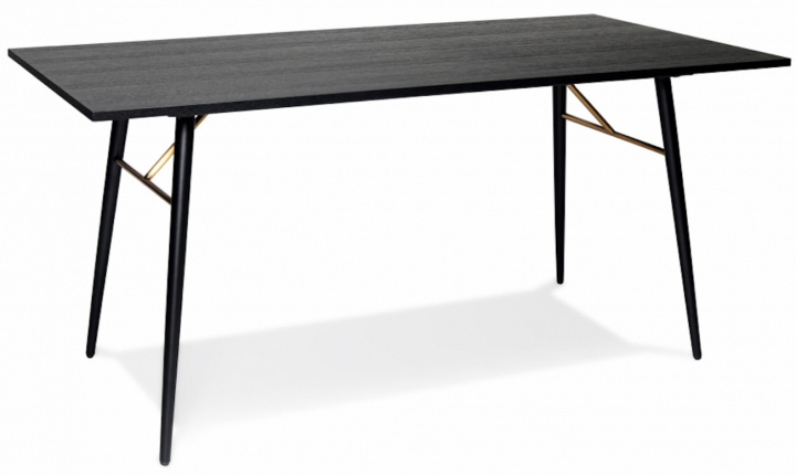 Eettafel \'Lux\' 160x90cm - Zwart/Messing in de groep Meubels / Tafels / Eettafel bij Reforma (LUXDT01)