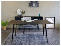 Eettafel \'Lux\' 160x90cm - Zwart/Messing