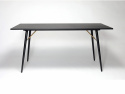 Eettafel \'Lux\' 160x90cm - Zwart/Messing