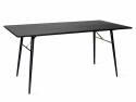 Eettafel \'Lux\' 160x90cm - Zwart/Messing