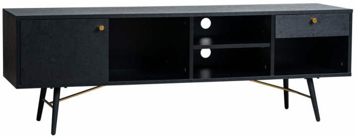TV-meubel \'Lux\' - Zwart/Messing in de groep Meubels / Planken & opslag / TV-Meubels bij Reforma (LUXTU01)