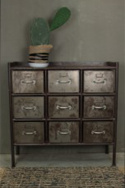Kast met 9 lades \'Saga\' - Vintage/Patina