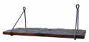 Plank \'Adel\' Vintage - Hout/Messing