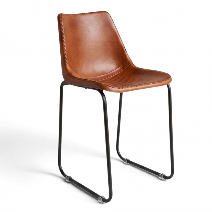 Lounge stoel Vintage - Leer/IJzer in de groep Meubels / Zitmeubels / Fauteuils bij Reforma (MA0215)