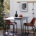 Lounge stoel Vintage - Leer/IJzer