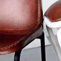 Lounge stoel Vintage - Leer/IJzer