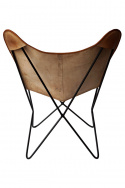Lounge stoel Vintage - Leer/IJzer
