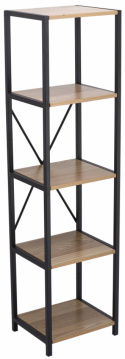 Plank \'Fem\' - Zwart/Hout