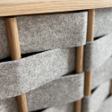Dressoir \'Felt\' 120cm - Natuur/Grijs