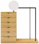 Kledinghanger \'Nova\' 6 lades - Eik/Zwart