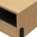 Nachttafel \'Punt\' - Eik/Zwart