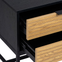 Nachttafel \'Punt\' - Eik/Zwart