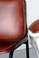 Stoel Vintage - Leer/IJzer