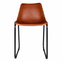Stoel Vintage - Leer/IJzer