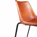 Stoel Vintage - Leer/IJzer