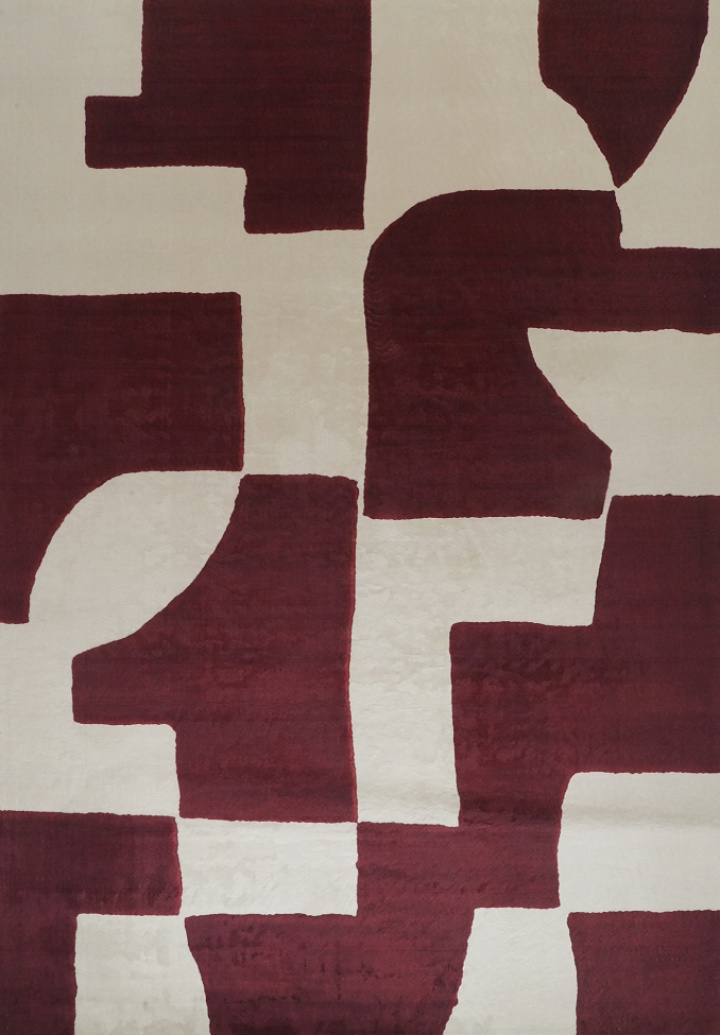 Tapijt \'Velenna\' - Rood/Beige in de groep Inrichting / Vloerkleden bij Reforma (RG01-5)