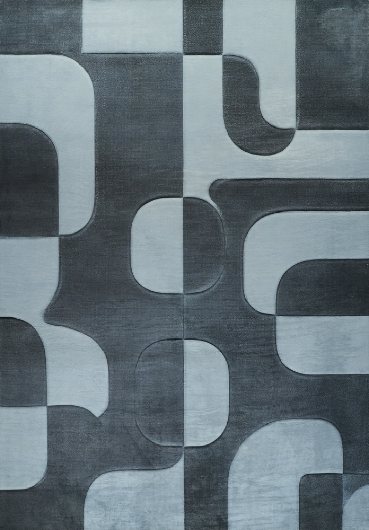 Tapijt \'Merano\' - Zwart/Grijs in de groep Inrichting / Vloerkleden bij Reforma (RG01-62)