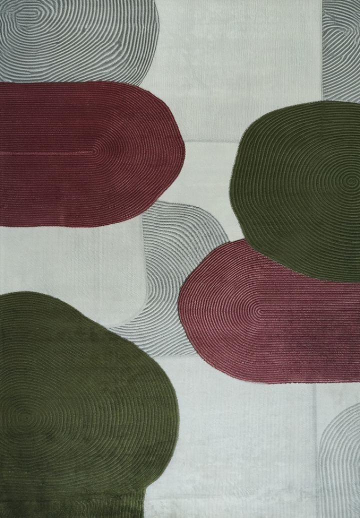 Tapijt \'Arvella\' - Rood/Groen in de groep Inrichting / Vloerkleden bij Reforma (RG01-65)