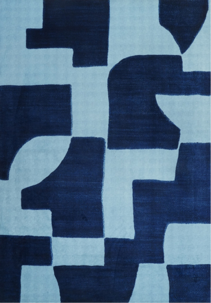 Tapijt \'Velenna\' 200x280 cm - Blauw in de groep Vloerkleden bij Reforma (RG019)