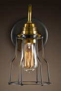 Wandlamp Vintage - Messing/Staalnet