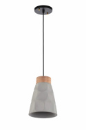 Hanglamp \'Mark\' - Hout/Cement