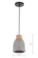 Hanglamp \'Mika\' - Hout/Cement