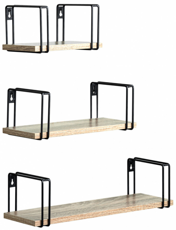 Wandplanken \'Square\' 3-pack - Eiken in de groep Meubels / Planken & opslag / Wandplanken bij Reforma (RH1905-13)